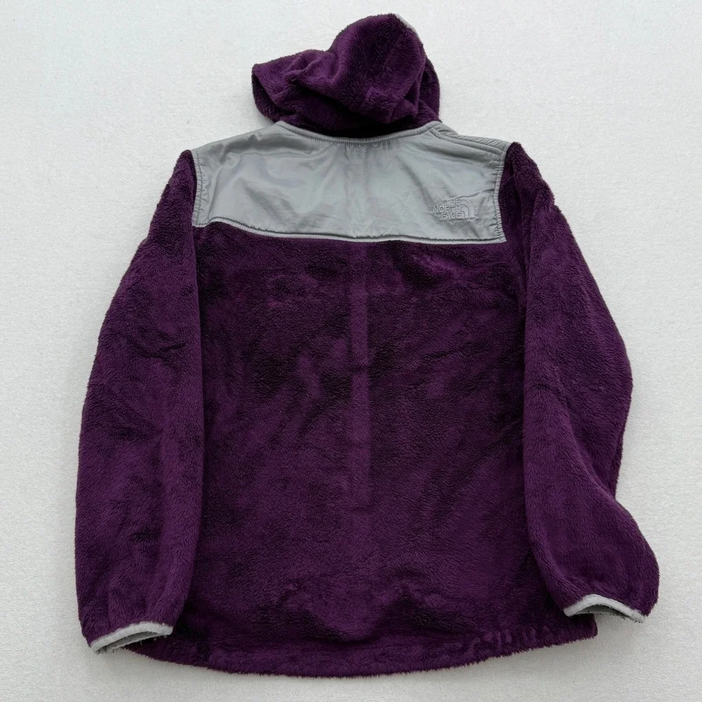 The‎ North Face Girls L Large Osito Purple Fleece Full Zip Hoodie Jacket Fuzzy